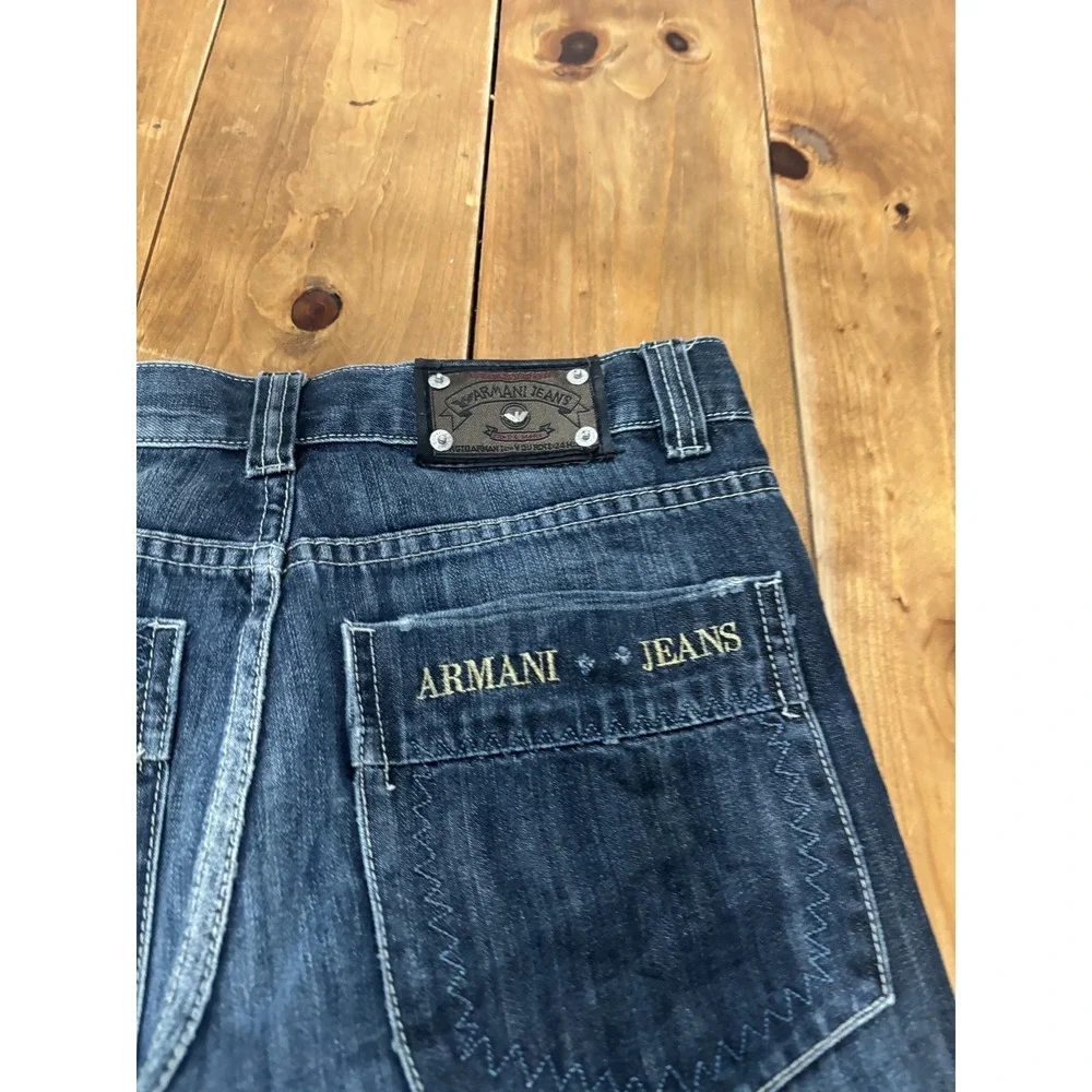 Armani Jeans Men's Size 32 Dark Wash Straight Leg Denim Blue Jeans